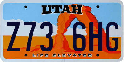 UT license plate Z736HG