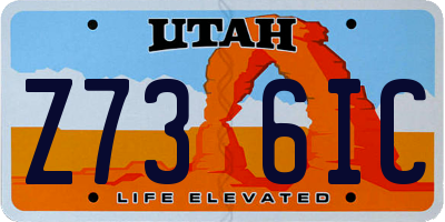 UT license plate Z736IC