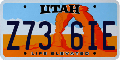 UT license plate Z736IE