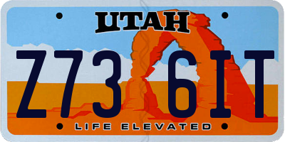 UT license plate Z736IT