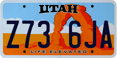 UT license plate Z736JA