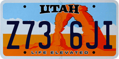 UT license plate Z736JI
