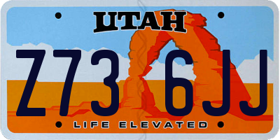 UT license plate Z736JJ