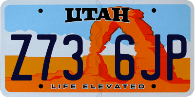 UT license plate Z736JP