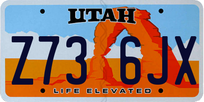 UT license plate Z736JX