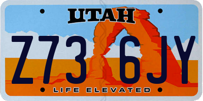 UT license plate Z736JY