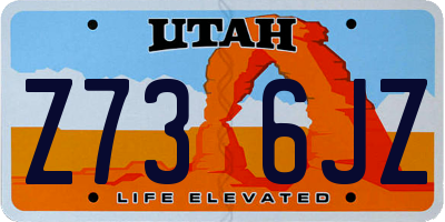 UT license plate Z736JZ