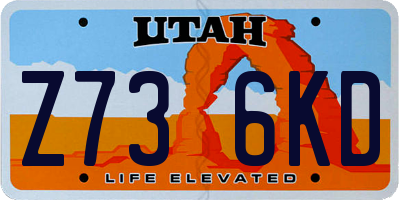 UT license plate Z736KD