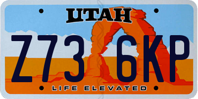 UT license plate Z736KP