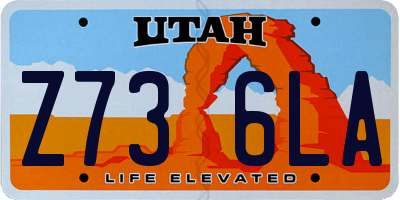 UT license plate Z736LA