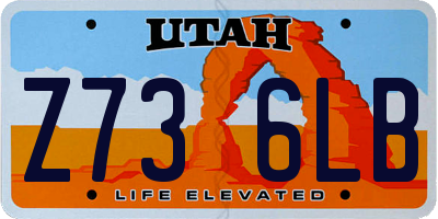 UT license plate Z736LB