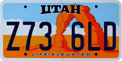 UT license plate Z736LD