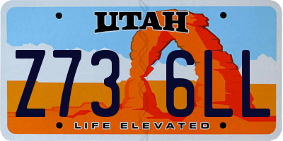UT license plate Z736LL