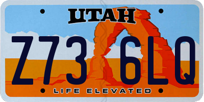 UT license plate Z736LQ