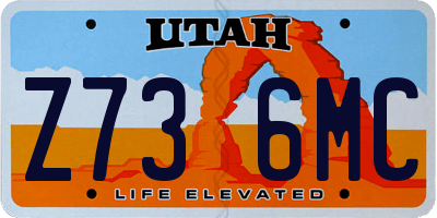 UT license plate Z736MC