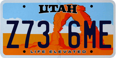 UT license plate Z736ME
