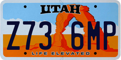 UT license plate Z736MP
