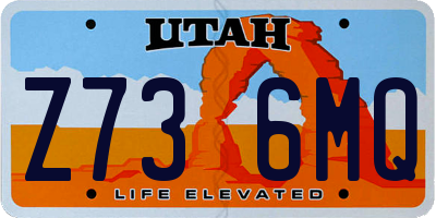 UT license plate Z736MQ