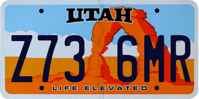 UT license plate Z736MR