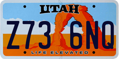 UT license plate Z736NQ
