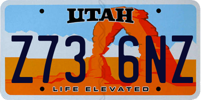 UT license plate Z736NZ