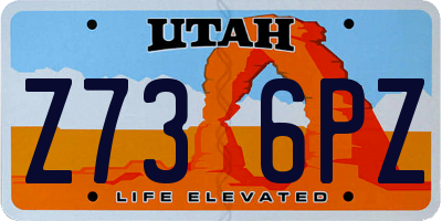 UT license plate Z736PZ