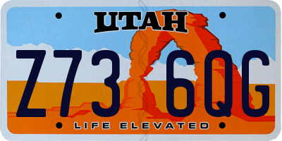 UT license plate Z736QG
