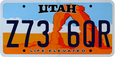 UT license plate Z736QR