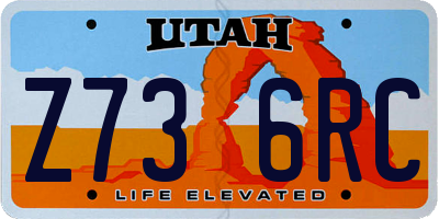 UT license plate Z736RC