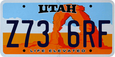 UT license plate Z736RF