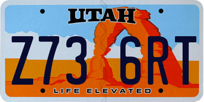 UT license plate Z736RT
