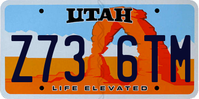 UT license plate Z736TM