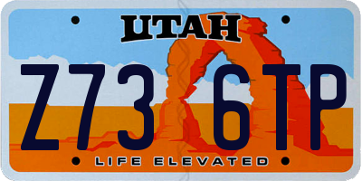 UT license plate Z736TP