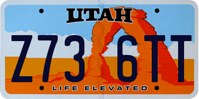UT license plate Z736TT
