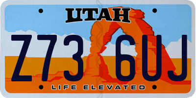 UT license plate Z736UJ