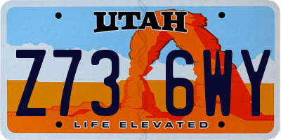 UT license plate Z736WY
