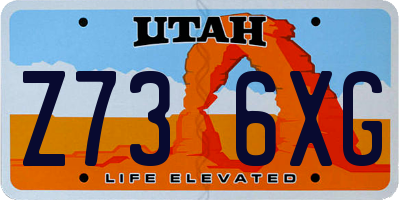 UT license plate Z736XG