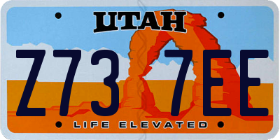 UT license plate Z737EE