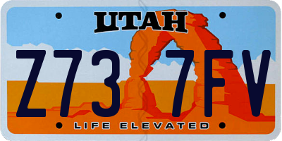 UT license plate Z737FV