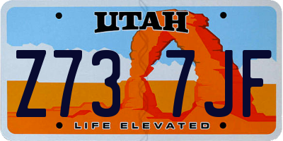 UT license plate Z737JF