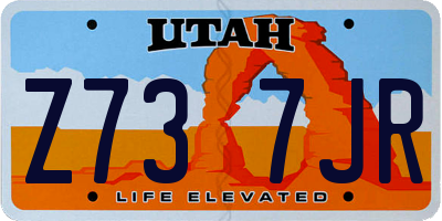 UT license plate Z737JR