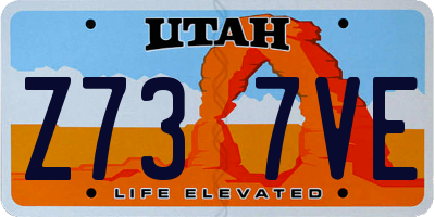 UT license plate Z737VE