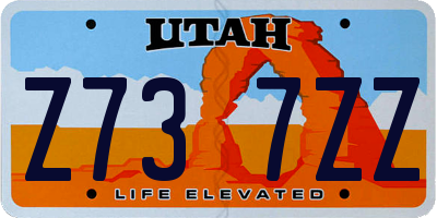 UT license plate Z737ZZ