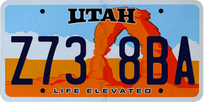 UT license plate Z738BA