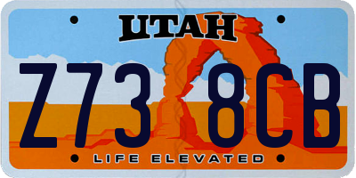 UT license plate Z738CB