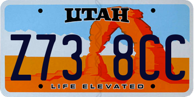 UT license plate Z738CC