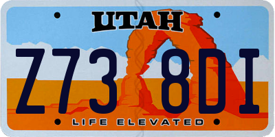 UT license plate Z738DI
