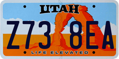 UT license plate Z738EA