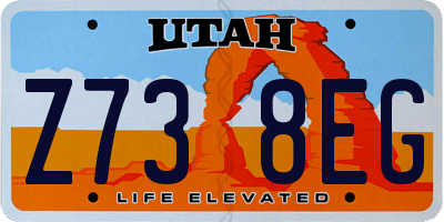 UT license plate Z738EG