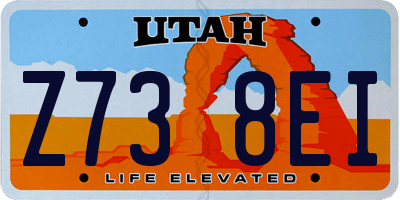 UT license plate Z738EI